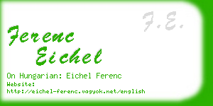 ferenc eichel business card